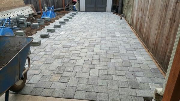 Patio paver project!  Not yet completed, but closer every day.