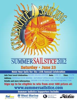 FREE SAILBOAT RIDES JUNE 23 1-5PM