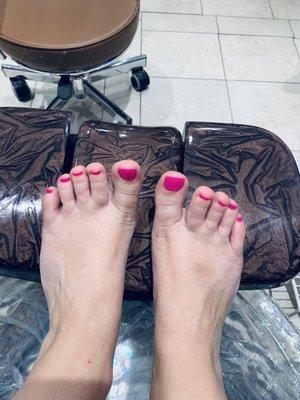 End result of my pedicure