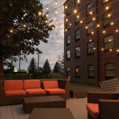 Exterior patio evening