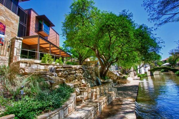 The Jack Guenther Pavilion along the San Antonio River Walk.