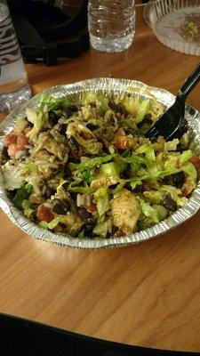 Baja bowl with chicken and guacamole