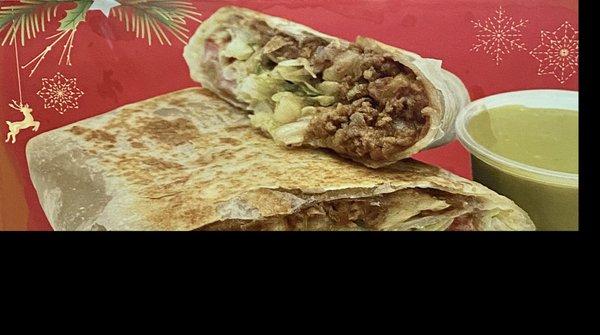 Burrito de Picadillo! Delicious!!