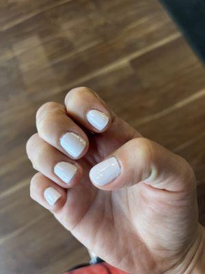 Rushed manicure