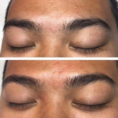 Men's brows are a specialty of mine bc I believe should be "groomed" not obviously "done" like my client Mahrlo's