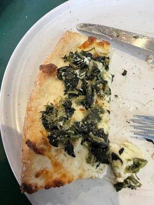 White spinach pizza