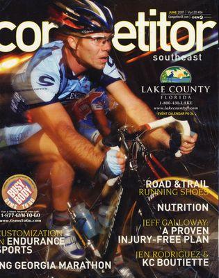 Rudy on the cover of Competitor Mag, winning pro mens Florida series.