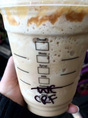 Caramel frapuccino