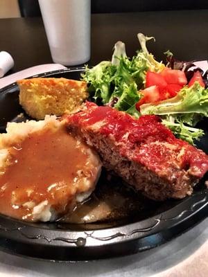 Meatloaf plate lunch.