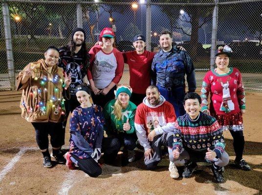 Last game of the year with our ugly sweaters on. Let's do this! Love these guys!