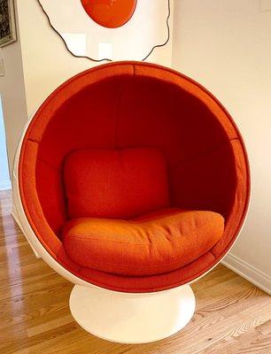 Our beloved Ball Chair, restored by humemodern.