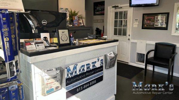 Visit our clean waiting room at Mark's Automotive Repair Center!