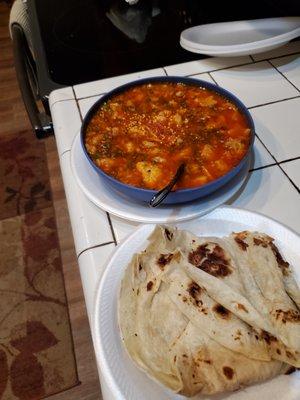 Menudo and Tortillas