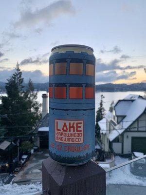 Took a "Blue Tower Crowler" home full of North Bay IPA to enjoy on the deck.