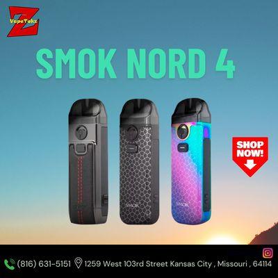 The SMOK Nord 4, available at Vape Tokz, is a versatile and powerful pod system designed for both beginners and seasoned users