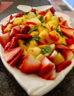 Spicy Caribbean style fruit salad