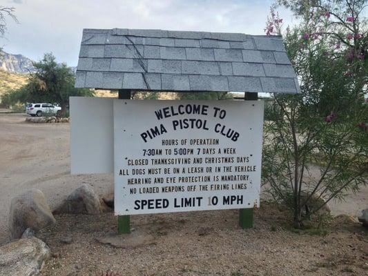 Pima Pistol Club, Front Entrance