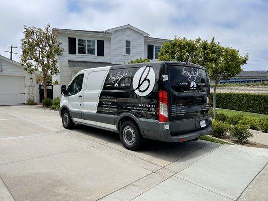 Carpet cleaning van