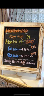 Membership deal.