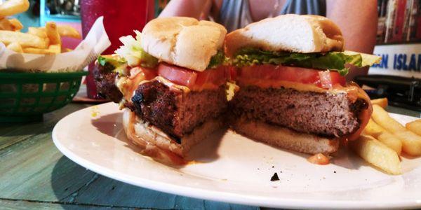 Wagyu beef hamburger top shelf