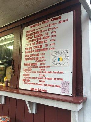 Menu and pricing