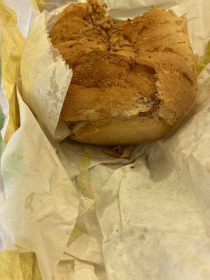 Picture below taken in subway.   Steak & Cheese