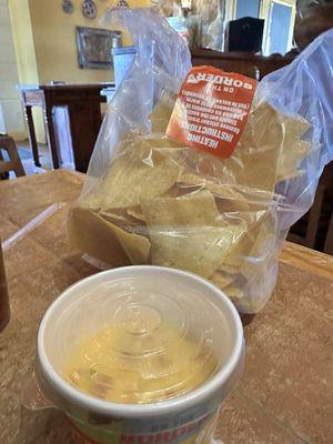 Queso and Togo bag of chips