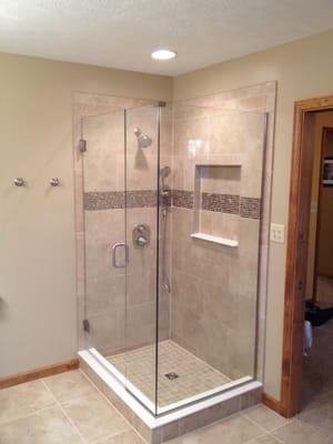 Custom tile shower.