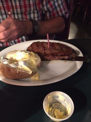 Ribeye with Baked Potato