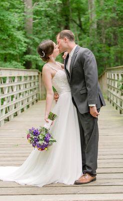 Congratulations to this beautiful bride and handsome groom. #hairbyjojo