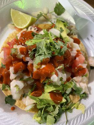 Ceviche tostada