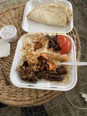 Kabob Kebab Combo Plate