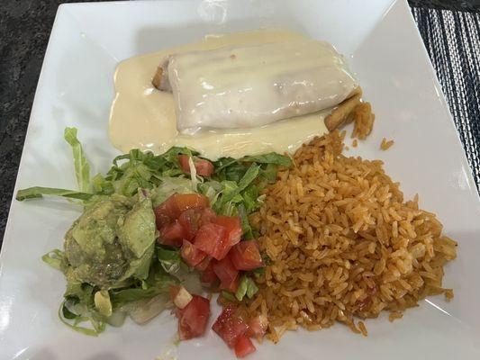 Lunch Chimichanga perfection!