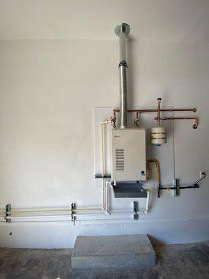 Tankless water heater installation