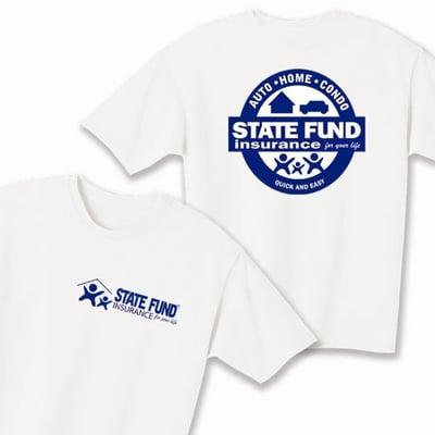 State Fund Tee-Shirts Save up to 20% on your Insurance 800-241-11