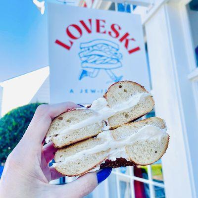 Yeast Bagel and Vegan Cream Cheese