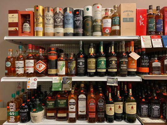 Dozens of Irish whiskey options