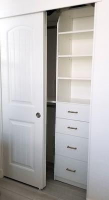 Custom closet in the guest bedroom