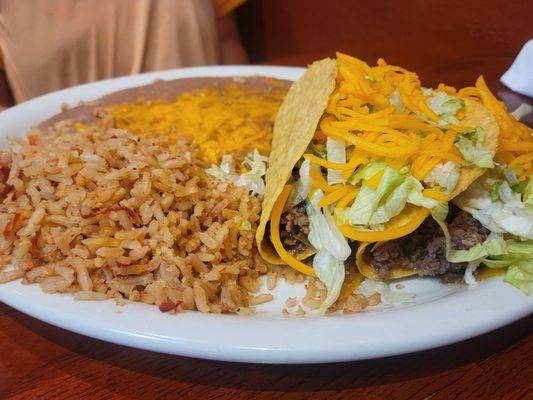 Beef taco plate