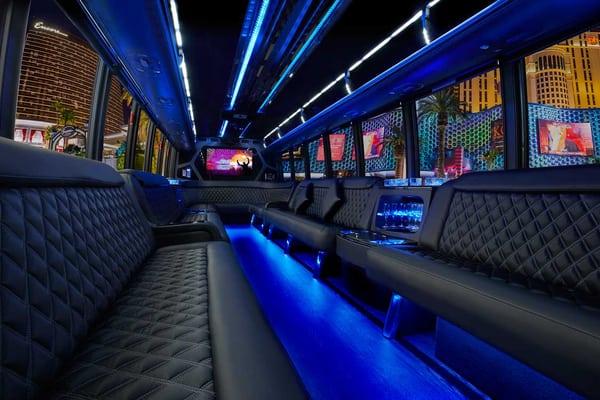 Luxury Coach and Party Bus available for weddings, nights out and more.