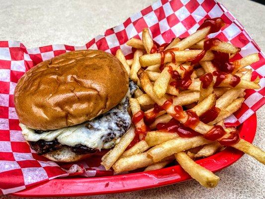 Single Cheeseburger and Fries