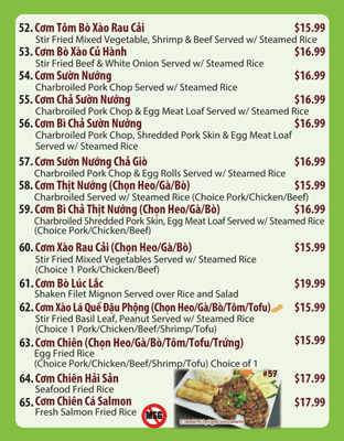 Pho So 1 Menu as of 12/15/2023