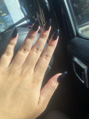 black almond nails