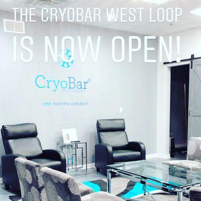 The CryoBar West Loop waiting area.