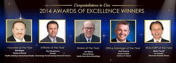 CEO Paul Needelman honored as San Diego Association of Realtor's Affiliate of the Year and Award of Excellence Winner!