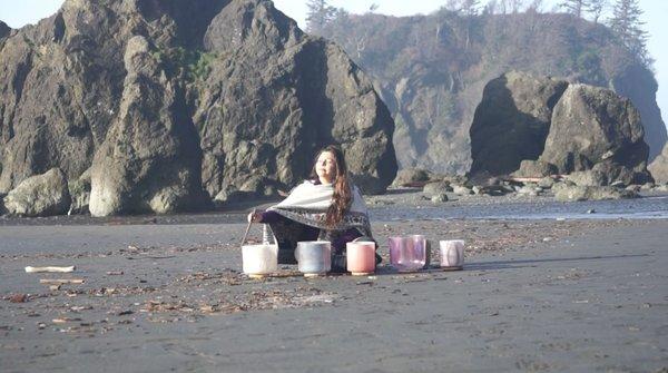 Sound Bath at Ruby Beach, Olympics on the Winter Solstice.