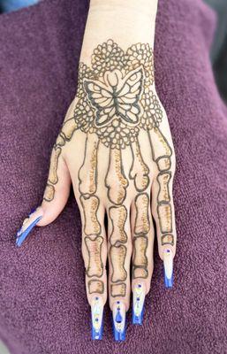 Skeleton henna