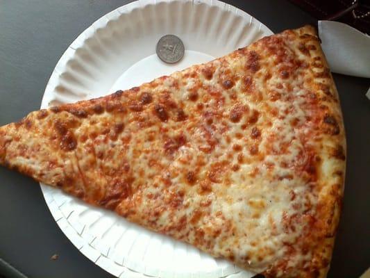 big slice, perfect cheese, meh crust