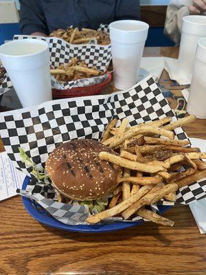 Grilled chicken sandwich with signature seasoned fries.