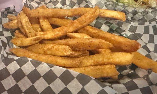 Homemade thick cut fries ... star of the meal